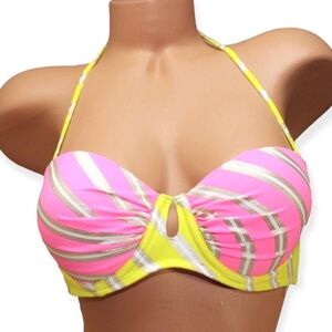 🌸New🌸 Victoria’s Secret Striped Swimwear Bikini Top Sz 34B NWT